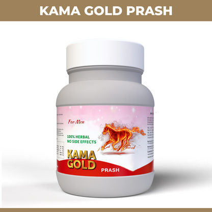 Kama Gold: Ayurvedic Medicine for Vigour, Stamina & Vitality in Men (Capsule + Oil + Prash)